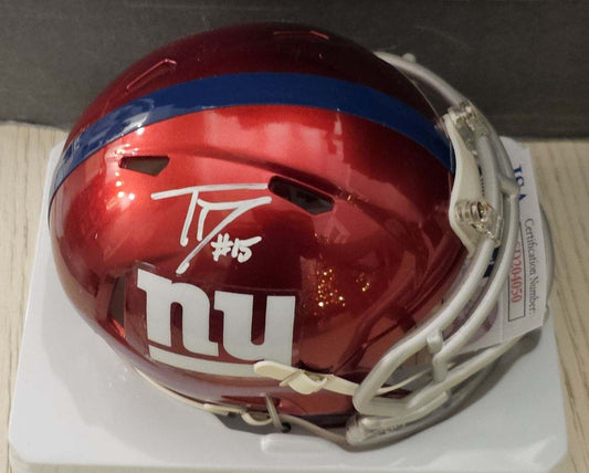 Tommy Devito Signed New York Speed Flash Mini Helmet (PIA)