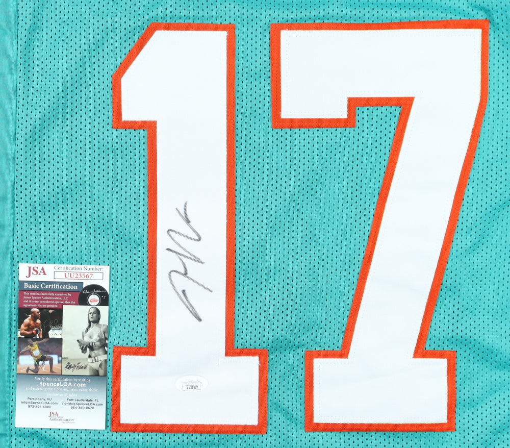 Jaylen Waddle Signed Dolphins Custom Teal Autographed Jersey