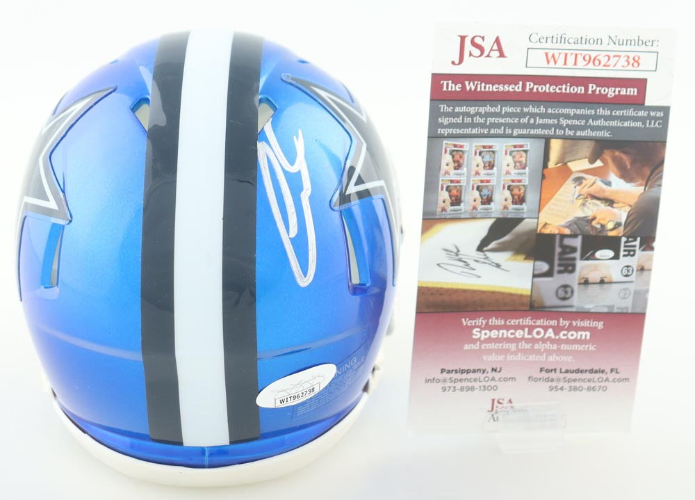 CeeDee Lamb Signed Dallas Flash Speed Mini Football Helmet (JSA)