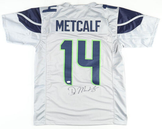 DK Metcalf Signed Seattle Custom Autographed White Jersey