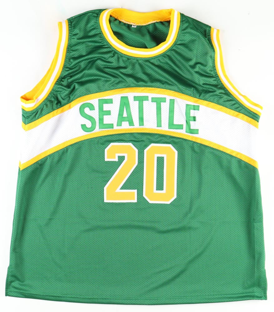Gary Payton Signed Seattle Custom Autographed Football Jersey (PIA/JSA)