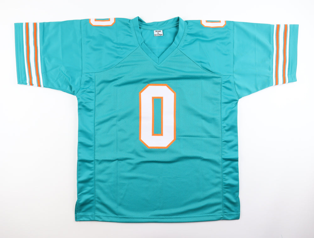 Braxton Berrios Signed Custom Miami Teal Football Jersey (PIA)