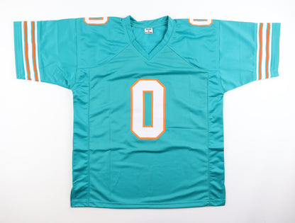 Braxton Berrios Signed Custom Miami Teal Football Jersey (PIA)