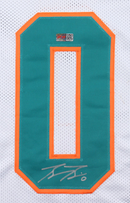Braxton Berrios Signed Custom Miami White Football Jersey (PIA)