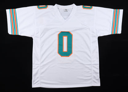 Braxton Berrios Signed Custom Miami White Football Jersey (PIA)
