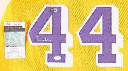 Jerry West Signed Los Angeles Custom Autographed Basketball Jersey (PIA/JSA) Yellow