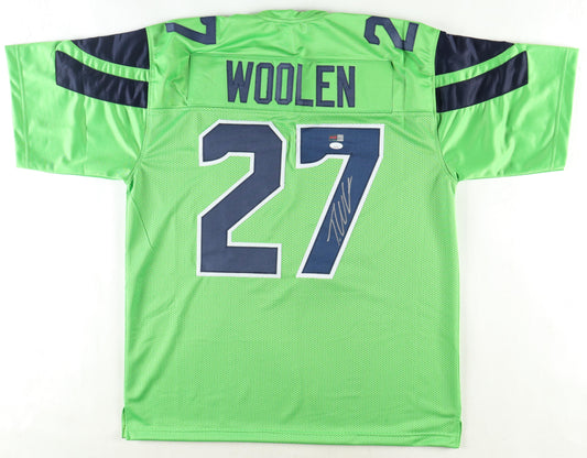 Tariq Woolen Signed Seattle Custom Autographed Football Jersey (PIA/JSA)