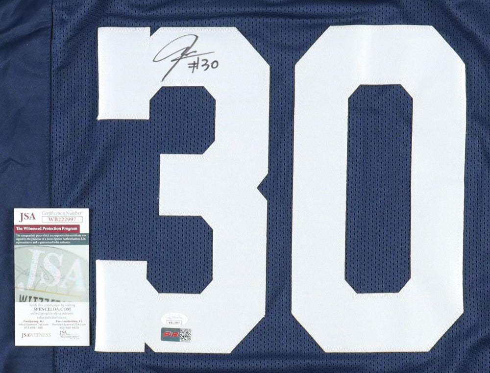 Juanyeh Thomas Signed Thanksgiving Custom Autographed Football Jersey (PIA/JSA)