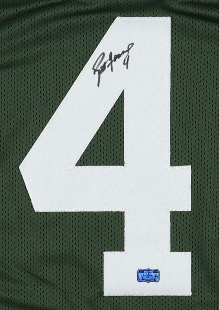 Brett Favre Signed Green Bay Custom Autographed Green Football Jersey