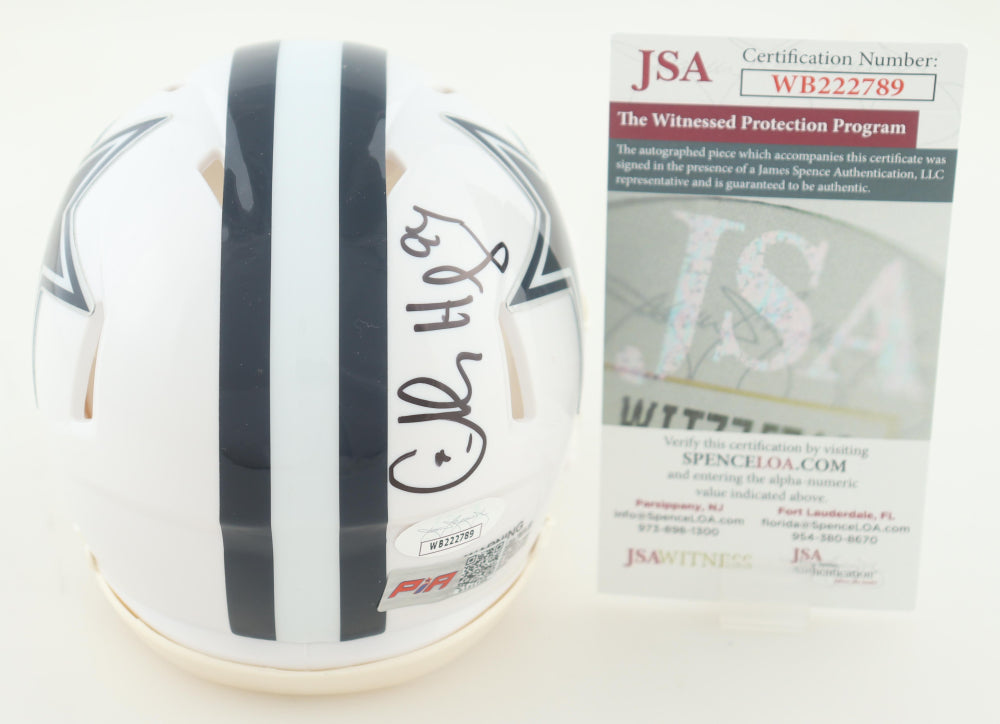 Charles Haley Signed Dallas White Speed Mini Football Helmet (PIA/JSA)