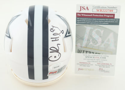 Charles Haley Signed Dallas White Speed Mini Football Helmet (PIA/JSA)