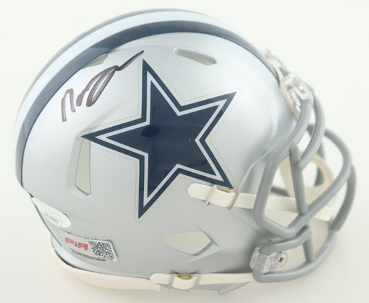 Mazi Smith Signed Dallas Silver Speed Mini Football Helmet (PIA/JSA)