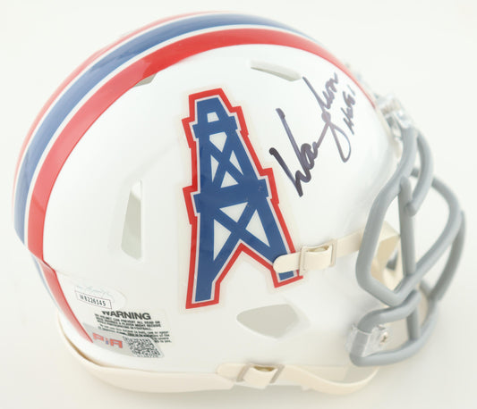 Warren Moon Signed Houston Speed Mini Football Helmet (PIA/JSA)