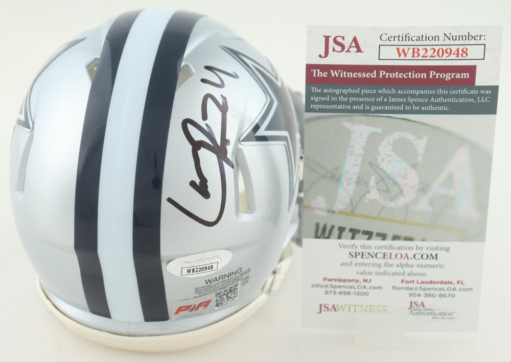 Larry Brown Signed Dallas Silver Speed Mini Football Helmet (PIA/JSA)