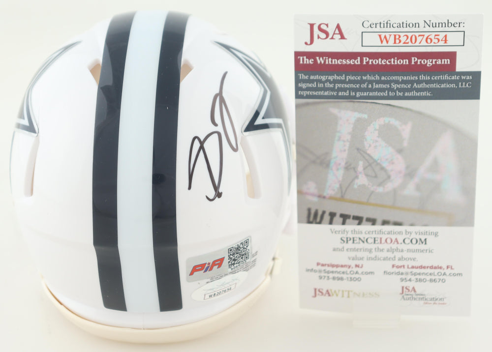 Stephon Gilmore Signed Dallas White Speed Mini Football Helmet (PIA/JSA)