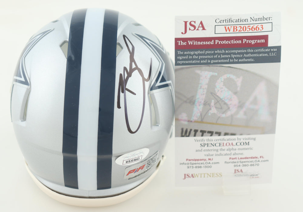 Brandin Cooks Signed Dallas Silver Speed Mini Football Helmet (PIA/JSA)