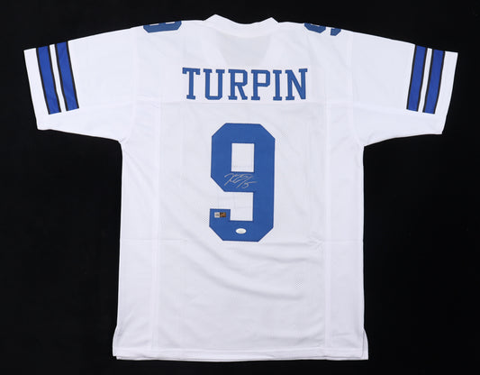 KaVontae Turpin Signed White Custom Autographed Football Jersey (PIA/JSA)