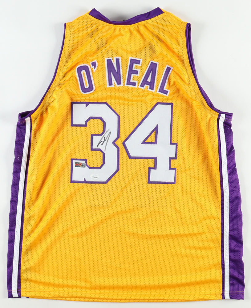 Shaquille O'Neal Signed Lakers Jersey Autographed Basketball Jersey (PIA/JSA) Yellow
