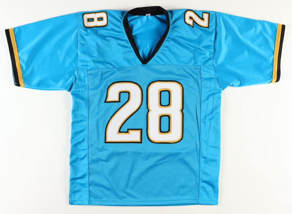 Fred Taylor Signed Jacksonville Custom Autographed Teal Football Jersey PIA JSA