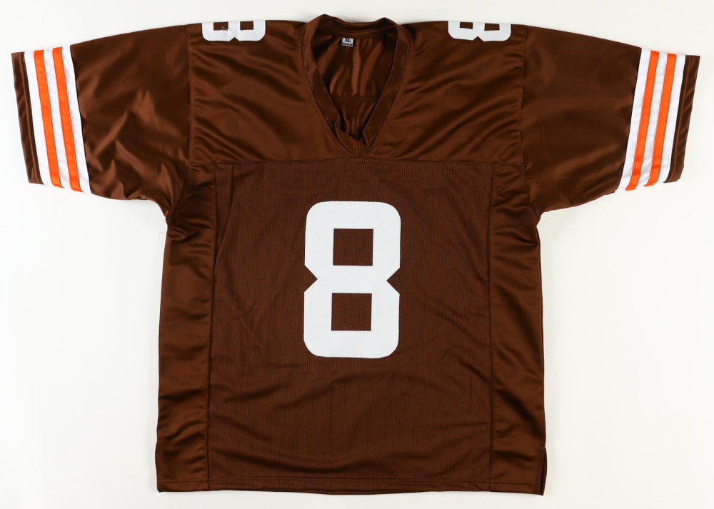Elijah Moore Custom Cleveland Signed Football Brown Jersey PIA