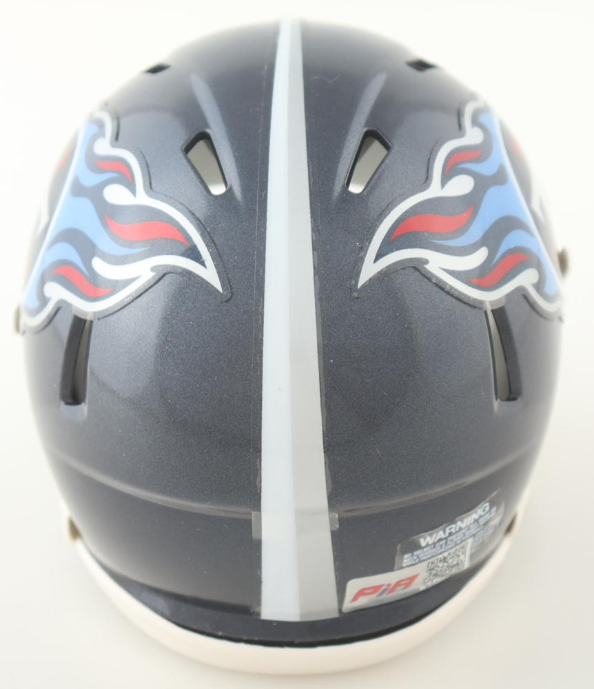 Vince Young Tennessee Blue Signed Mini Speed Football Helmet (PIA) Blue Sig