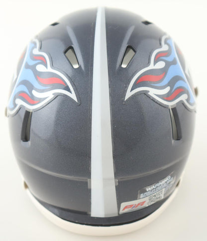 Vince Young Tennessee Blue Signed Mini Speed Football Helmet (PIA) Blue Sig
