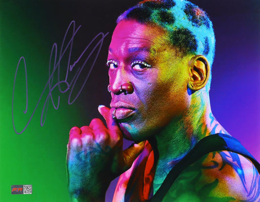 Dennis Rodman Detroit Autographed Photo 11x14 PIA