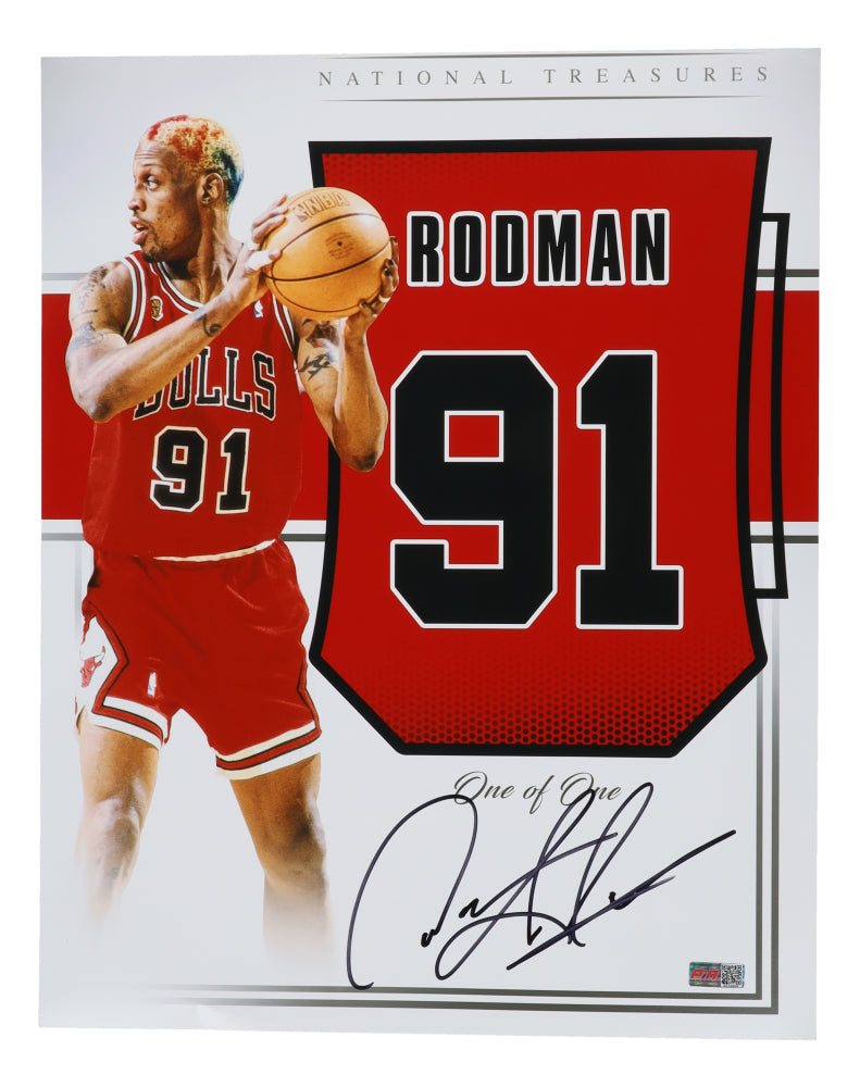 Dennis Rodman Chicago Autographed Photo 16x20 PIA