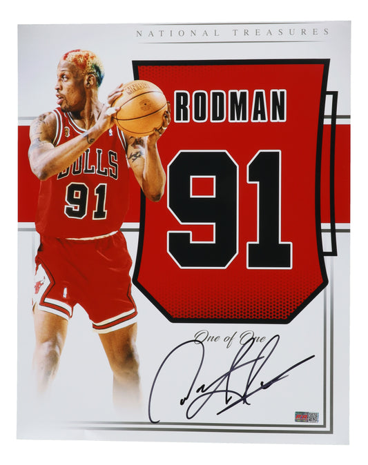 Dennis Rodman Chicago Autographed Photo 16x20 PIA
