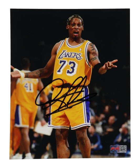 Dennis Rodman Lakers Autographed Photo 8x10 PIA