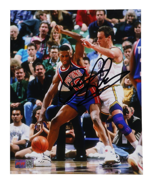 Dennis Rodman Detroit Autographed Photo 8x10 PIA
