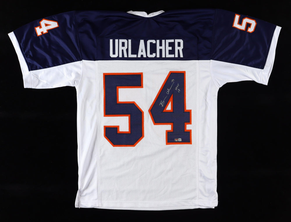 Brian Urlacher Signed Custom Chicago White Jersey Blue Sleeves (PIA)