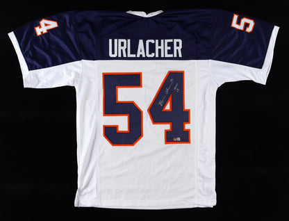Brian Urlacher Signed Custom Chicago White Jersey Blue Sleeves (PIA)