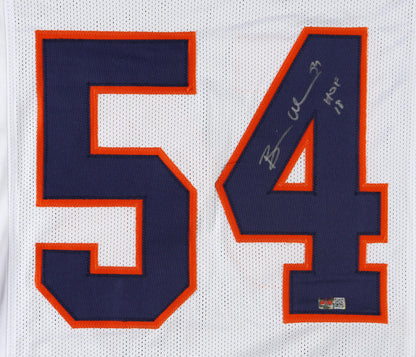 Brian Urlacher Signed Custom Chicago White Jersey Blue Sleeves (PIA)