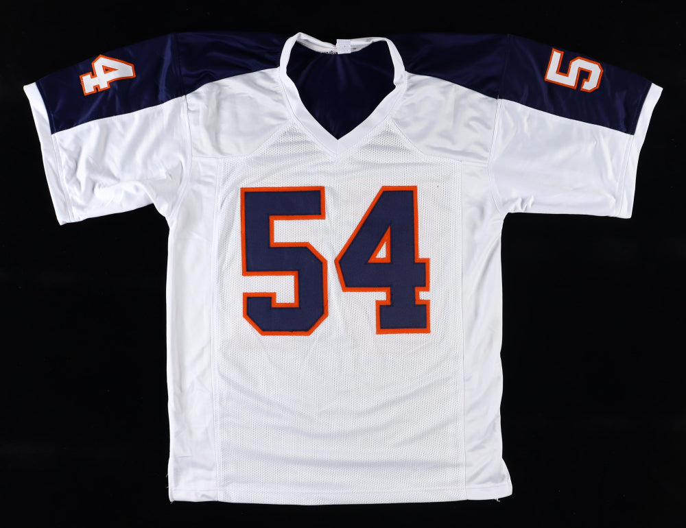 Brian Urlacher Signed Custom Chicago White Jersey Blue Sleeves (PIA)