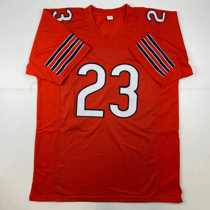 Devin Hester Autographed Chicago Orange Custom Football Jersey JSA