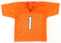 Ja'Marr Chase Signed Cincinnati Custom Football Jersey (PIA) Short Signature