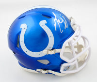 Marvin Harrison Signed Indianapolis Flash Mini Football Helmet (JSA)