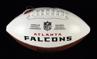 Justin Simmons Autographed Logo Football Signed Atlanta (PIA)