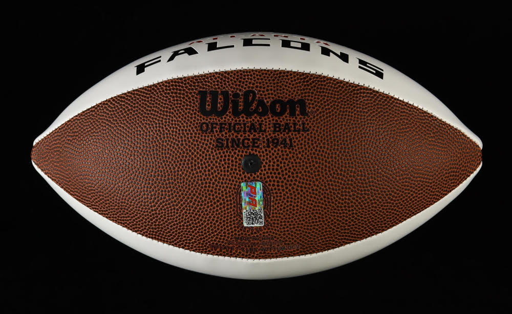 Justin Simmons Autographed Logo Football Signed Atlanta (PIA)